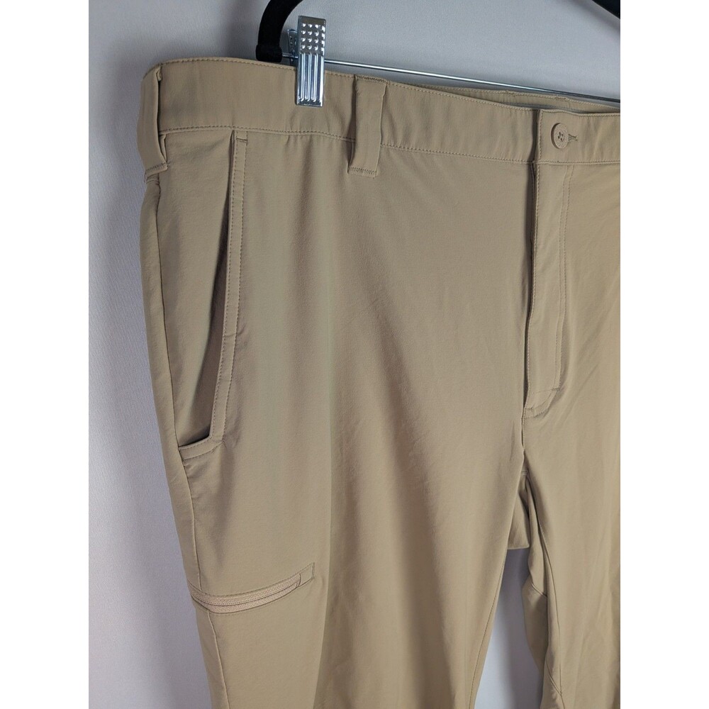 Orvis Jackson Quick Dry Pants Mens 44/32 Tan Nylon Blend Stretch Zip Pockets - Picture 4 of 15